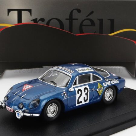 TROFEU 1/43 RENAULT | A110 ALPINE N 23 RALLY 1000 LAKES 1969 JORMA LUSENIUS - SEPPO HALME | BLUE