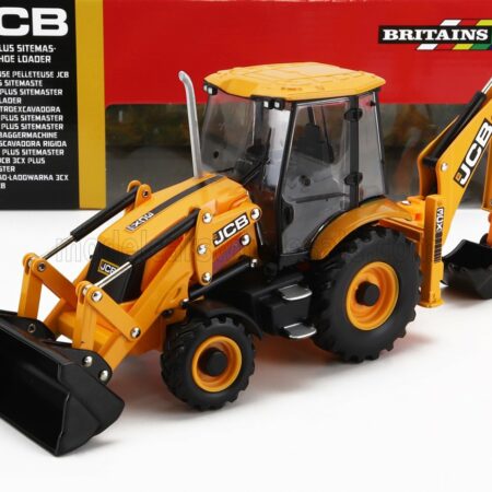 BRITAINS 1/32 JCB | 3CX PLUS RUSPA GOMMATA - TRACTOR SCRAPER | YELLOW BLACK