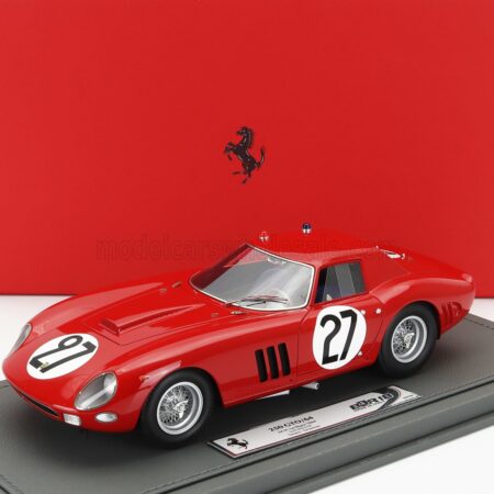 BBR-MODELS 1/18 FERRARI | 250 GTO COUPE TEAM NORTH AMERICAN RACING N.A.R.T. N 27 24h LE MANS 1964 FERNAND TAVANO - BOB GROSSMAN - CON VETRINA - WITH SHOWCASE | RED