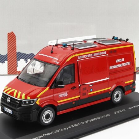 ODEON 1/43 MAN | TGE L2H2 VAN LANERY VRR SDIS 13 GARD VEHICULE RECONNAISSANCE ROBOTISEE BOUCHES DU RHONE SAPEURS POMPIERS 2020 | RED YELLOW