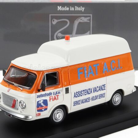 RIO-MODELS 1/43 FIAT | 238 TETTO ALTO VAN ACI ASSISTENZA VACANZE 1970 | WHITE ORANGE