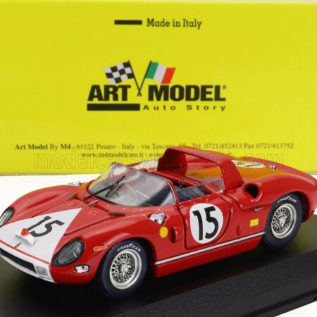 ART-MODEL 1/43 FERRARI | 330P SPIDER 4.0L V12 TEAM N.A.R.T. N 15 24h LE MANS 1964 PEDRO RODRIGUEZ - SKIP HUDSON | RED WHITE