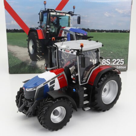 UNIVERSAL HOBBIES 1/32 MASSEY FERGUSON | MF8S.225 TRACTOR BLUE BLANC ROUGE EDITION 2022 | ROSSO BLUE WHITE