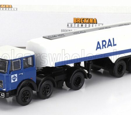 BREKINA PLAST 1/87 FIAT | 691 T TANKER TRUCK ARAL 1970 | BLUE WHITE