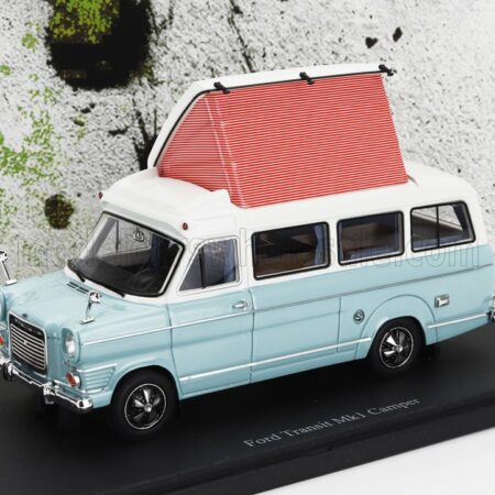 AUTOCULT 1/43 FORD ENGLAND | TRANSIT MKI CAMPER GREAT BRITAIN 1973 | LIGHT BLUE WHITE