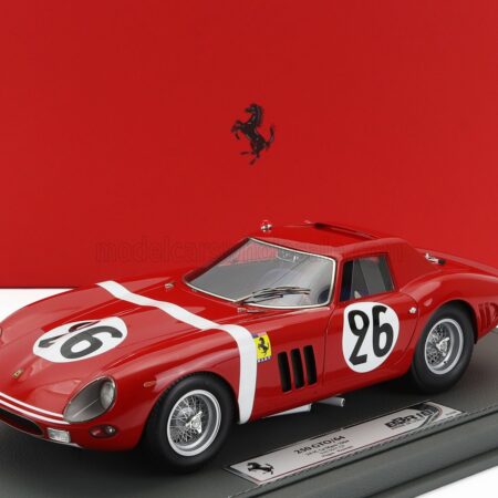 BBR-MODELS 1/18 FERRARI | 250 GTO 3.0L V12 TEAM NORTH AMERICAN RACING N.A.R.T. N 26 24h LE MANS 1964 ED HUGUS - JOSE ROSINSKI - CON VETRINA - WITH SHOWCASE | RED WHITE