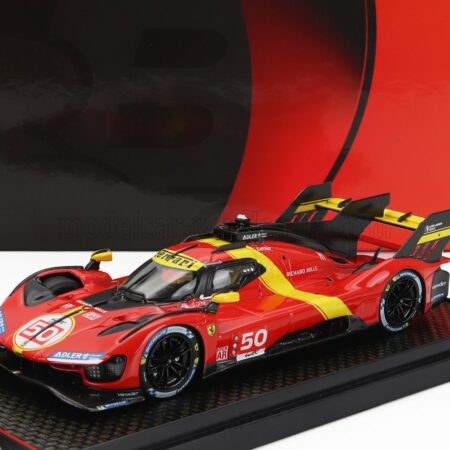 BBR-MODELS 1/43 FERRARI | 499P 3.0L TURBO V6 TEAM FERRARI AF CORSE N 50 LAUNCH EDITION 2022 | RED YELLOW BLACK