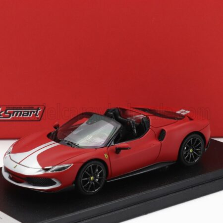 LOOKSMART 1/43 FERRARI | 296 GTS SPIDER ASSETTO FIORANO OPEN ROOF 2022 | ROSSO F1-75 - MATT RED SILVER