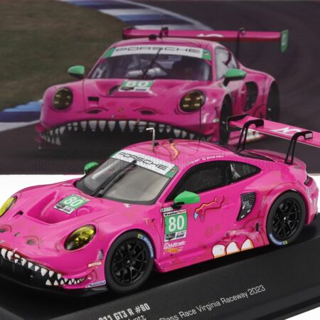 IXO-MODELS 1/43 PORSCHE | 911 992 GT3 R TEAM AO RACING N 80 IMSA USA GTD CLASS RACE VIRGINIA RECEWAY 2023 PHILLIP JEFFREY HYETT - SEBASTIAN PRIAULX | LILLAC