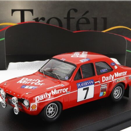 TROFEU 1/43 FORD ENGLAND | ESCORT RS 1600 MKI (night version) N 7 WINNER RALLY SCOTTISH 1972 HANNU MIKKOLA - HAMISH CARDNO | RED