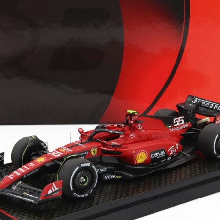 BBR-MODELS 1/43 FERRARI | F1  SF-23 TEAM SCUDERIA FERRARI N 55 WINNER SINGAPORE GP 2023 CARLOS SAINZ | RED BLACK