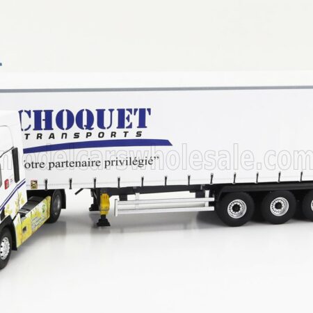 ELIGOR 1/43 RENAULT | T480 TRUCK TELONATO CHOQUET TRANSPORTS 2021 | WHITE