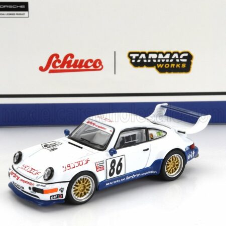 TARMAC 1/64 PORSCHE | 911 964 TURBO S N 86 WINNER LM GT CLASS 1000km SUZUKA 1994 BOB WOLLEK - JUAN PAREJA - JEAN PIERRE JARIER | WHITE BLUE