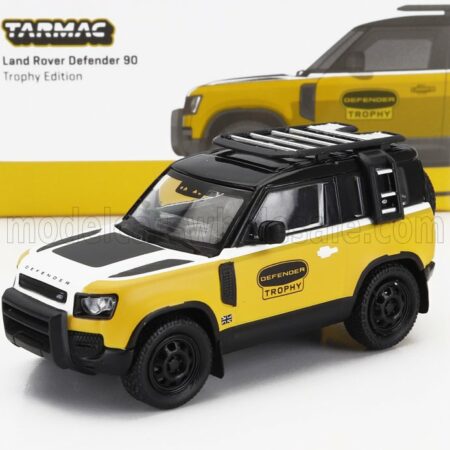 TARMAC 1/64 LAND ROVER | NEW DEFENDER 90 RALLY TROPHY EDITION 2020 | YELLOW BLACK