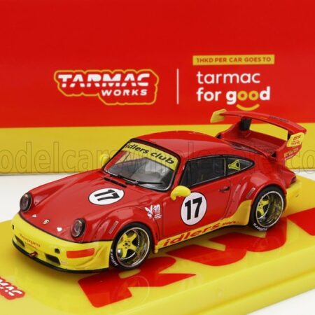 TARMAC 1/64 PORSCHE | 911 964 RWB RAUH WELT COUPE N 17 RACING 1990 | RED YELLOW