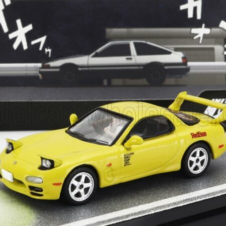 IGNITION-MODEL 1/64 MAZDA | RX-7 FD3S (RED-SUNS) INITIAL D VS TAKUMI FUJIWARA AND KEISUKE TAKAHASHI FIGURE 2002 | YELLOW