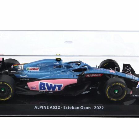 EDICOLA 1/24 ALPINE | F1 A522 TEAM ALPINE BWT N 31 SEASON 2022 ESTEBAN OCON - CON VETRINA - WITH SHOWCASE | BLUE PINK