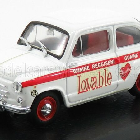 BRUMM 1/43 FIAT | 600D - ABBIGLIAMENTO INTIMO LOVABLE 1965 | WHITE RED