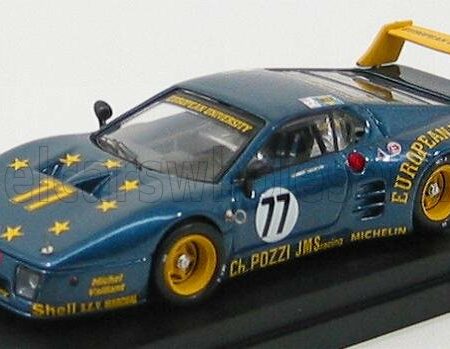 BEST-MODEL 1/43 FERRARI | 512BB LM TEAM CHARLES POZZI JMS RACING N 77 24h LE MANS 1980 J.C.ANDRUET - C.BALLOT LENA | BLUE MET YELLOW