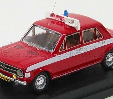 RIO-MODELS 1/43 FIAT | 128 4 PORTE DUTCH FIREMEN - FIRE ENGINE - VIGILI DEL FUOCO | RED