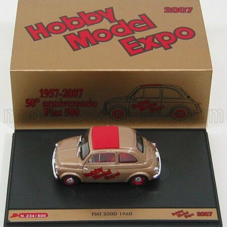 BRUMM PROM 1/43 FIAT | 500D 1960 - HOBBY MODEL EXPO 2007 | GOLD MET