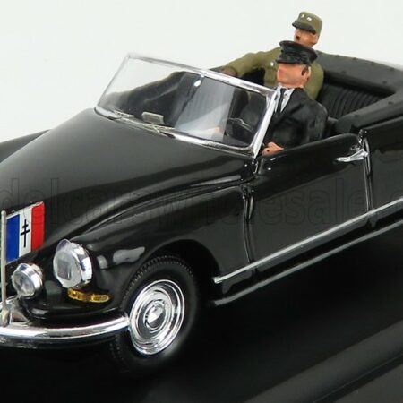 RIO-MODELS 1/43 CITROEN | DS CABRIOLET WITH FIGURE GENERAL DE GAULLE 1959 | BLACK