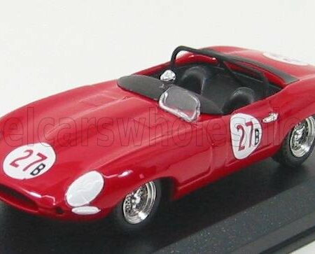 BEST-MODEL 1/43 JAGUAR | E TYPE SPIDER N 27 RIVERSIDE 1961 KRAUSE | RED