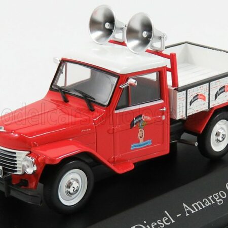 EDICOLA 1/43 RASTROJERO | DINFIA DIESEL AMARGO OBRERO PICK-UP 1955 | RED WHITE