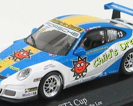 MINICHAMPS 1/43 PORSCHE | 911 GT3 N 13 CARRERA CUP ASIA MACAU 2007 M.LEE | LIGHT BLUE WHITE