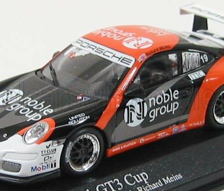 MINICHAMPS 1/43 PORSCHE | 911 GT3 N 19 CUP CARRERA CUP ASIA MACAU 2007 R. MEINS | BLACK ORANGE