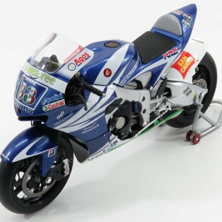 MINICHAMPS 1/12 HONDA | RC212V TEAM GRESINI SAN CARLO N 33 MOTOGP 2007 MARCO MELANDRI | LIGHT BLUE WHITE