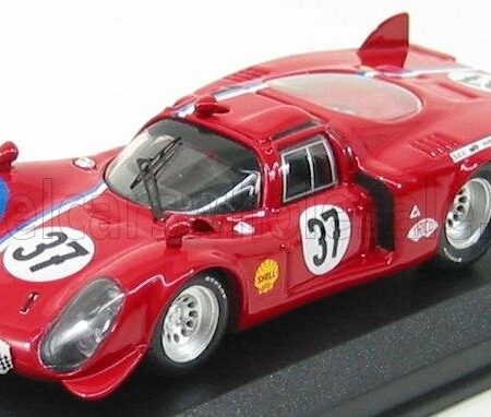 BEST-MODEL 1/43 ALFA ROMEO | 33.2 COUPE N 37 LE MANS 1968 PILETTE - SLOTEMAKET | RED BLUE