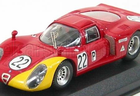 BEST-MODEL 1/43 ALFA ROMEO | 33.2 N 22 DAYTONA 1968 CASONI - BISCARDI | RED YELLOW