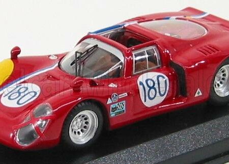 BEST-MODEL 1/43 ALFA ROMEO | 33.2 N 180 TARGA FLORIO 1968 GOSSELIN - TROSCH | RED