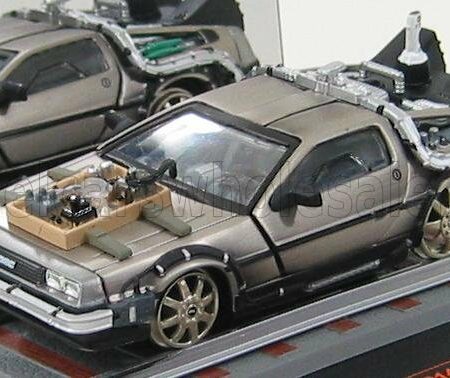 VITESSE 1/43 DE LOREAN | TIME MACHINE - RITORNO AL FUTURO 3 - BACK TO THE FUTURE 3 - (RAILWAY - SU FERROVIA) | SILVER