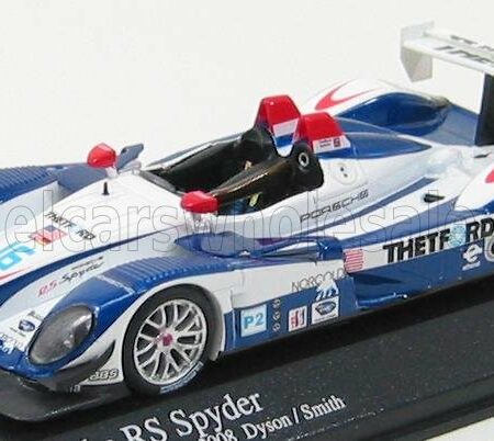 MINICHAMPS 1/43 PORSCHE | RS SPIDER N 16 4th 12h SEBRING 2008 DYSON - SMITH | WHITE BLUE