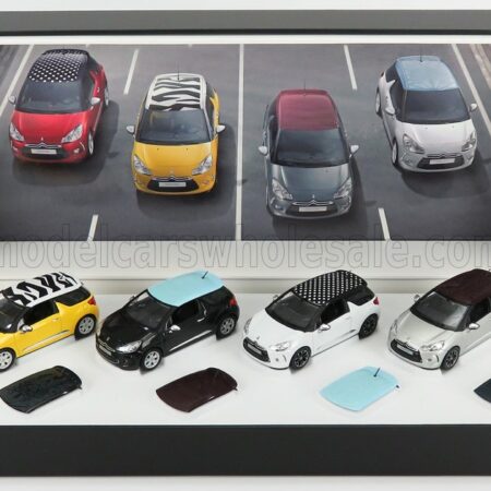 NOREV 1/43 CITROEN | SET 4X DS3 2010 | YELLOW BLACK WHITE SILVER