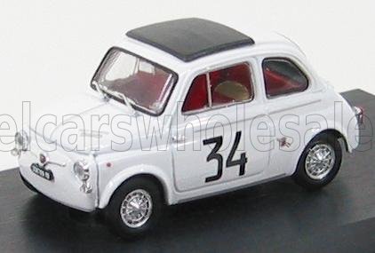 BRUMM 1/43 FIAT | 500 595 ABARTH N 34 WINNER CRITERIUM APERTURA MONZA 1964 FRANCO PATRIA | WHITE