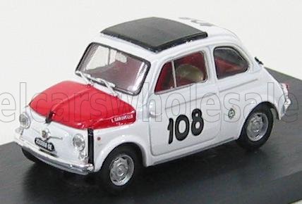 BRUMM 1/43 FIAT | 500 595 ABARTH N 108 TROFEO ITALIANO TURISMO WINNER COPPA GALLEGA 1965 LEONARDO DURST | WHITE RED