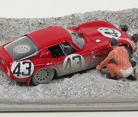 BEST-MODEL 1/43 ALFA ROMEO | TZ2 N 43 24h LE MANS 1965 (WITH FIGURE) ZECCOLI - ROSINSKI | RED