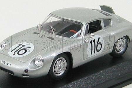 BEST-MODEL 1/43 PORSCHE | 1600GS ABARTH N 116 TARGA FLORIO 1960 LINGE - STRAHLE - LISSMANN | SILVER