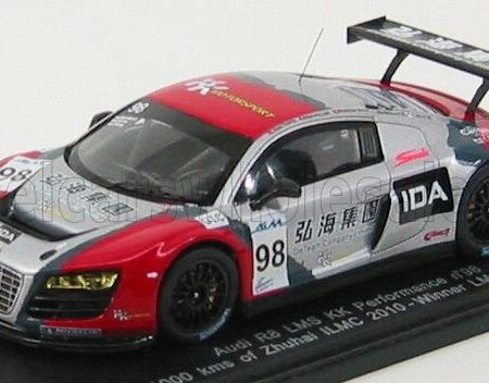 SPARK-MODEL 1/43 AUDI | R8 LMS KK PERFORMANCE N 98 1000km ZHUHAI ILMC WINNER CLASS LMGTC 2010 M.LEE - A.YOONG - M.MARSH | RED SILVER