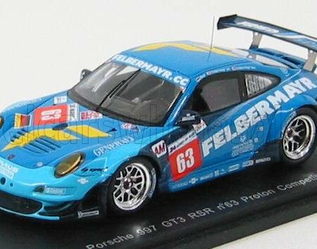 SPARK-MODEL 1/43 PORSCHE | 911 997 GT3RSR PROTON COMPETITION N 63 24h LE MANS 2011 FELBERMAYR JR - FELBERMAYR SENIOR - REID | 2 TONE BLUE