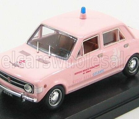 RIO-MODELS 1/43 FIAT | 128 4 DOOR - 4 PORTE CROCE ROSA CELESTE SERVIZIO MEDICO PEDIATRICO 1971 | PINK