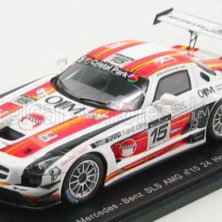 SPARK-MODEL 1/43 MERCEDES BENZ | SLS AMG N 15 24h SPA 2011 K.WAUTERS - A.KUMPEN - M.HEZEMANS | WHITE RED YELLOW