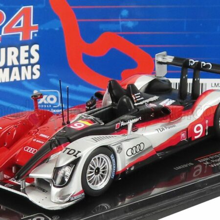 IXO-MODELS 1/43 AUDI | R15 TDI PLUS 5.5L TURBO V10 DIESEL TEAM AUDI SPORT NORTH AMERICA N 9 WINNER 24h LE MANS 2010 R.DUMAS - T.BERNHARD - M.ROCKENFELLER | RED BLACK SILVER