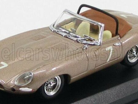 BEST-MODEL 1/43 JAGUAR | E-TYPE SPIDER N 7 DEL MAR USA 1961 WALLY BARNITZ | BRONZE MET