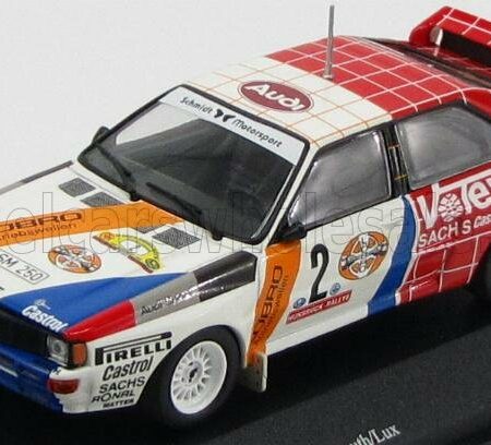 MINICHAMPS 1/43 AUDI | QUATTRO RALLY N 2 WINNER RALLY HUNSRUCK 1984 DEMUTH - LUX | WHITE RED