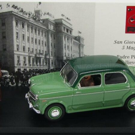 RIO-MODELS 1/43 FIAT | 1100/103 TV  PADRE PIO INAUGURAZIONE CASA DEL SOLLIEVO E DELLA SOFFERENZA 5 MAGGIO 1957 - WITH FIGURES | GREEN