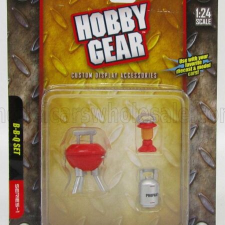 HOBBY GEAR 1/24 ACCESSORIES | SET 3X BARBECUE - BBQ | SILVER RED